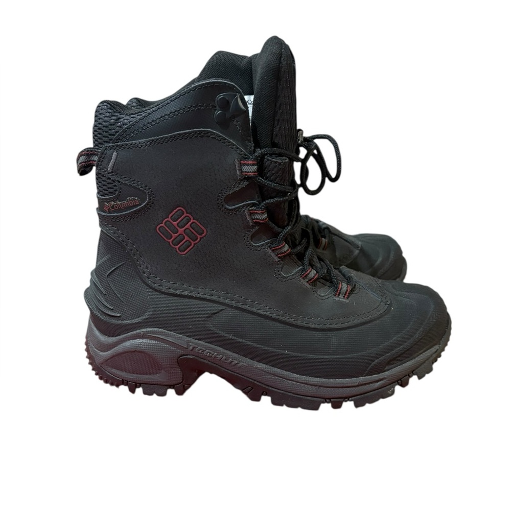 Columbia Mens Tech Lite Leather Boots Size 7 Black Waterproof